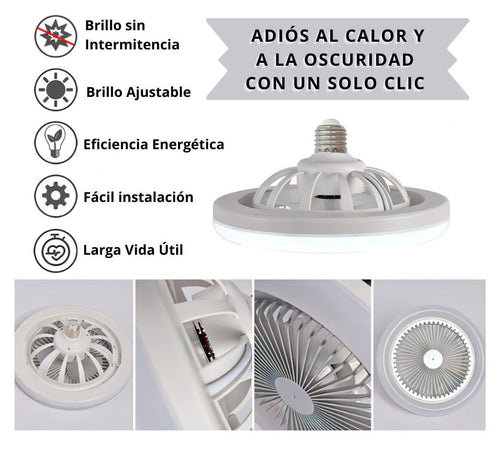 VENTILADOR CON LUZ LED